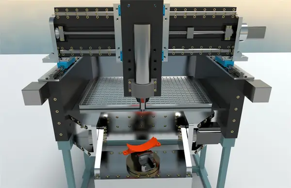 Working zone and rotary fixture