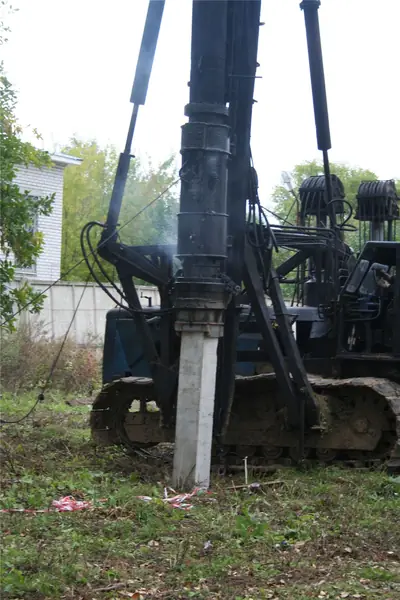 Pile driving for the foundation