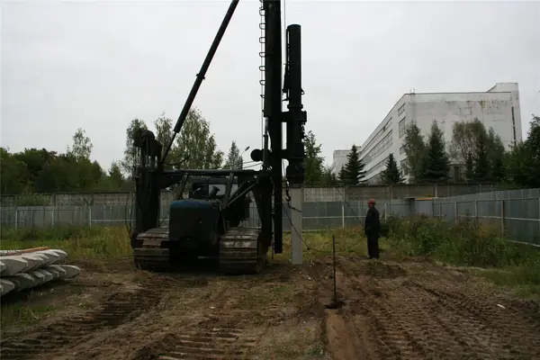 Piling rig on site